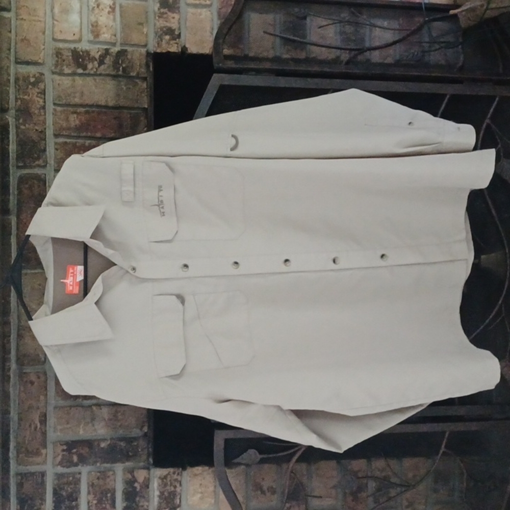 Tan Habit long sleeve fishing shirt